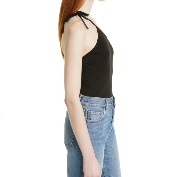 NEW BA&SH BLACK ONE-SHOULDER TANK TOP - Picture 5 of 9